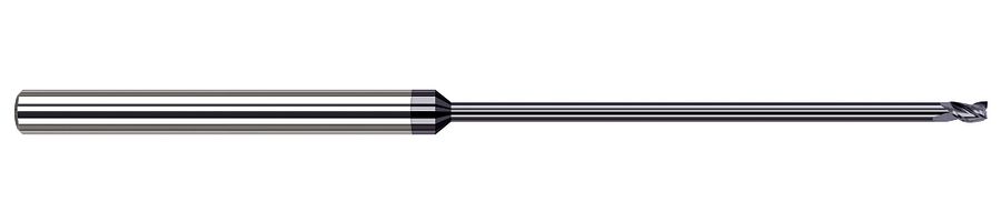 Picture of Harvey Tool 38025-C3 .025 D Carbide Stb FL 25x RCH EM, AlTiN End Mill Standard Flute Standard Helix Carbide AlTiN Single End Square Sharp